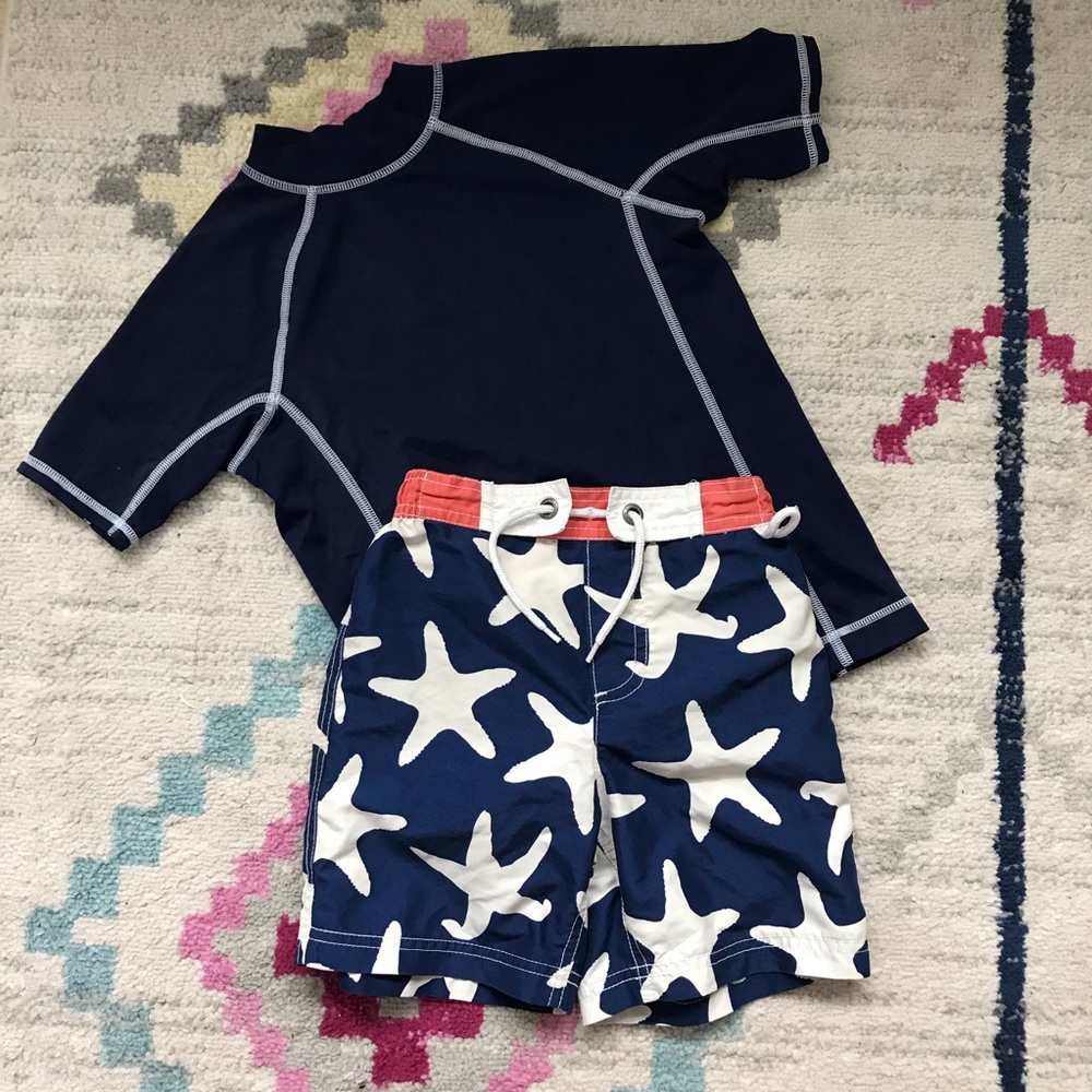 Mini Boden & Lands Swim Suit Bundle Size 5